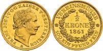 Spolková 1/2 koruna 1861
