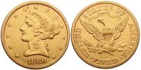 USA, 5 Dolar 1880