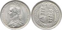 6 Pence 1887 - typ s erbem