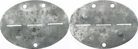 Vojenká identifikačí známka: 214811 T / 48