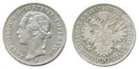 20 kr. 1852 A - hlava vlevo     "R"