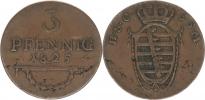 3 Pfennig 1825             KM 133.2