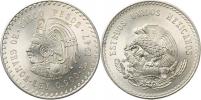 5 Pesos 1947 Mo - Cuauhtemoc       KM 465     Ag 900  30 g