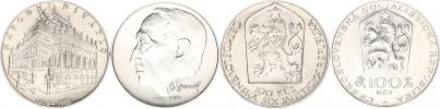 100 Kčs 1981 - Španiel; +100 Kčs 1983 - Národní divadlo      2 ks