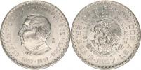 10 Pesos 1957 Mo - 100 výr. konstituce        KM 475      Ag 900