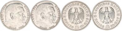 5 RM 1935 A - Hindenburg bez svastiky     2 ks_dr. rysky