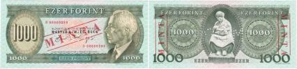 1000 Forint 1992 - MINTA (bankovní vzor)