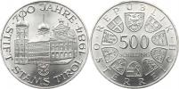 500 Schilling 1984 - 700 let opatství Stams v Tyrolsku      KM 29
