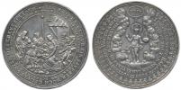 Ag novoroční medaile 1638. A: výjev Klanění tří králů