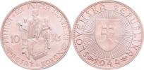 10 Koruna 1944 - s křížem a bez kříže na kaplici