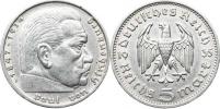 5 RM 1935 F - Hindenburg bez svastiky