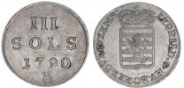 III Sols (12 Liards) 1790 H pro Lucembursko