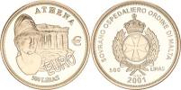 500 Liras 2001 - ATHENA - EURO KM -