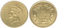 1 Dolar 1860 - velká hlava indiána