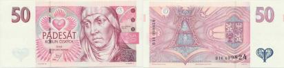 50 Kč 1994 sér. B16        Hej. CZ 15a; Baj. CZ 11