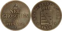 2 Neu-groschen 1856 F KM 1160