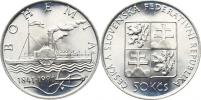 50 Kčs 1991 - parník Bohemia       kapsle