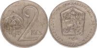 2 Kčs 1973 - var.: vlnovka na hraně     "R"