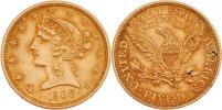 5 Dolar 1908 - hlava Liberty