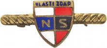 Národní souručenství - odznak pro funkcionáře. Bronz 15 x 33