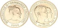 200 Kroner 2004 - princ Frederik a princezna Mary KM 895 Ag 999 31