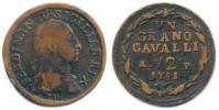 1 Grano - 12 Cavali 1791 A.P.          KM 205; Gigante 140