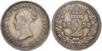 2 pence (Ag) 1838. KM-729. patina