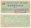 1 Kčs Darex (Dobropis), Razítko Státní banka československá, platnost do konce srpna 1953