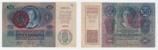 50 Koruna 1914 (1920) - přet."MAGYARORSZAG"