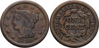 Cent 1848 - Braided Hair