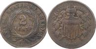 2 Cents 1864 - var. velké písmo      KM 94