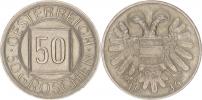 50 Groschen 1934 - "Nachtschilling"         KM 2850     "R"