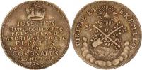 Malý žeton ke korunovaci na římského krále 3.4. 1764 ve Frankfur tu
