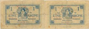 Mähr.-Neustadt (Uničov) - 1 Krone 1.9. 1914  +3x3 podpisy