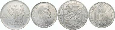 10 Kč 1928 - TGM;  +20 Kč 1933          2 ks