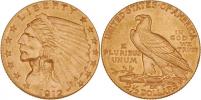 2.5 Dolar 1912 - hlava indiána