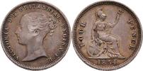4 Pence 1854 - sedící Britania