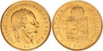 4 Forint = 10 Franken 1880 KB - I. typ