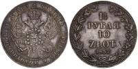 1 1/2 Rubl / 10 Zlotých 1837, Mikuláš I.