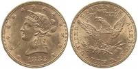 10 Dolar 1882 - hlava Liberty