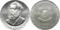 20 M 1976 - Liebnecht Wilhelm           KM 63      Ag 625  20