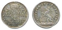 Malý žeton na českou korunovaci 12.5.1743 v Praze