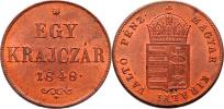 Cu Krejcar 1848 - maďarský opis a nápis (revoluční