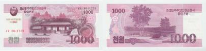 1000 Won 2008 (2013) - 100 let narození Kim Ir Sena