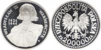 200 000 Zlotych 1992 - Wladyslaw III. Warnenczyk      Y.253  I. typ