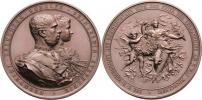 Scharff - nikl. medaile na památku sňatku 10.5.1881 -
