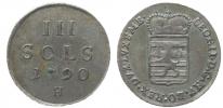 III Sols (12 Liards) 1790 H pro Lucembursko
