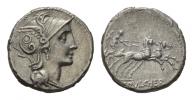 C. Claudius Pulcher.  Denarius circa 110 or 109