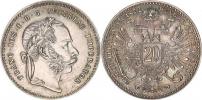 20 kr. 1872 b.zn. "RR" "pěkná patina"