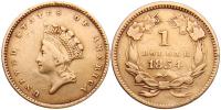 USA, 1 Dollar 1854